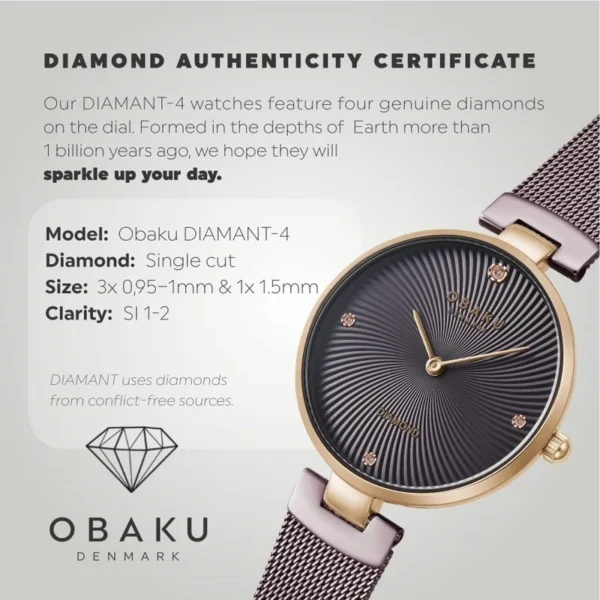 ساعت مچی زنانه اوباکو Obaku اورجینال مدل V256LXVNMN