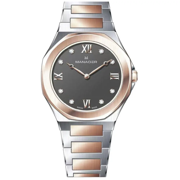 ساعت مچی زنانه منیجر MANAGER مدل MAN-RW-315-BRM